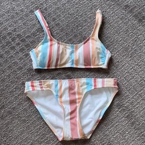 Striped bathing suit